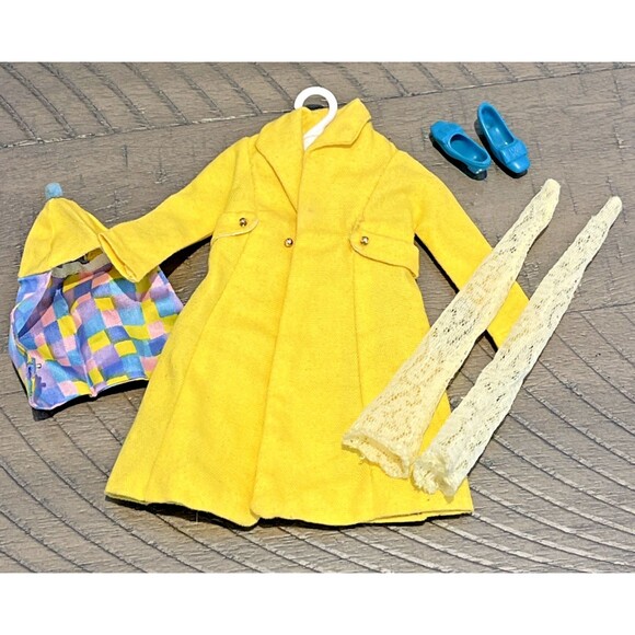 Barbie Other - Vintage Barbie Sears Exclusive The Yellow Go 1816 Coat hat shoes Hose Stockings